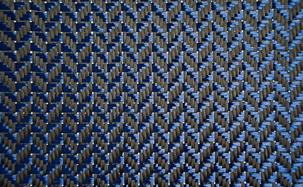 太仓碳纤维芳纶（蓝）混编提花双向布